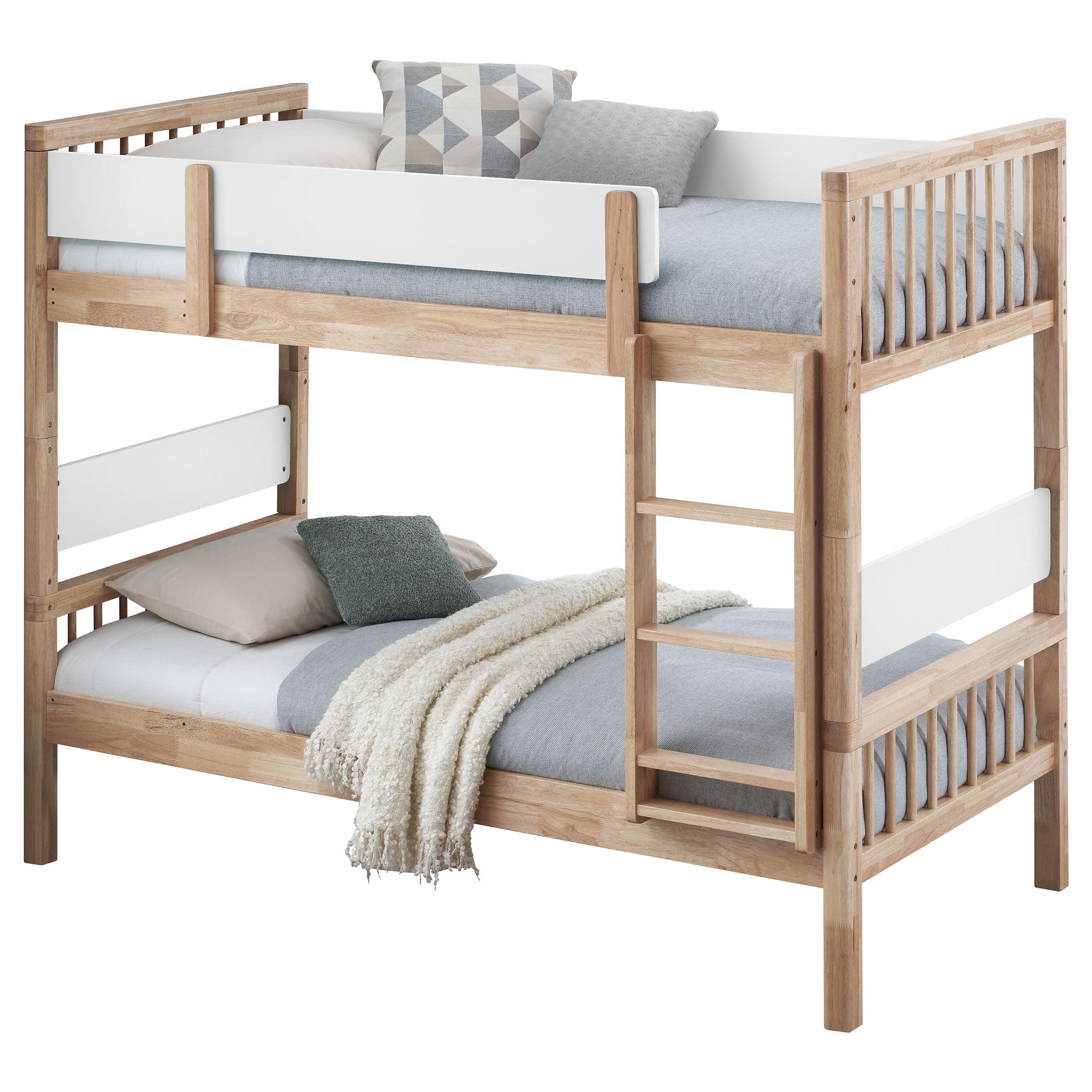 Dakota Wood Twin Over Twin Bunk Bed Natural — view 3