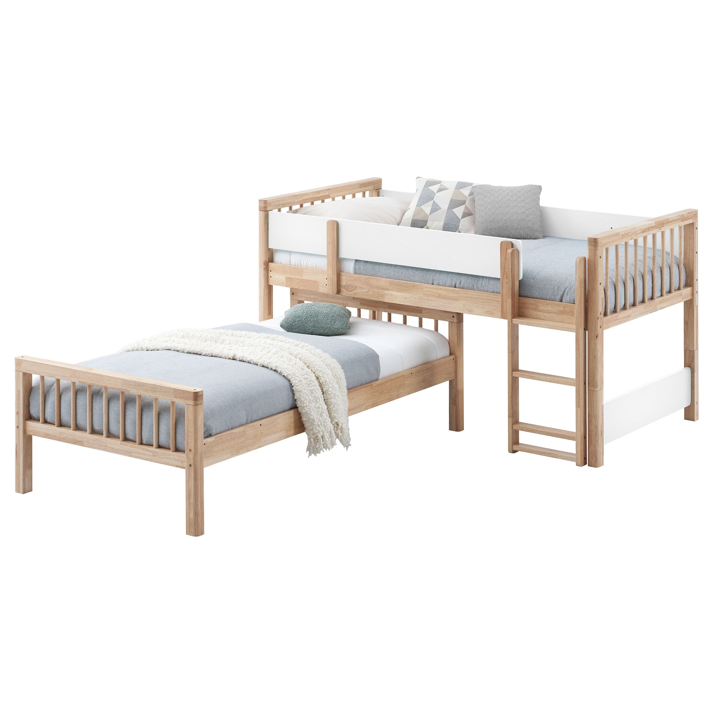 Dakota Wood Twin Over Twin Bunk Bed Natural — view 7