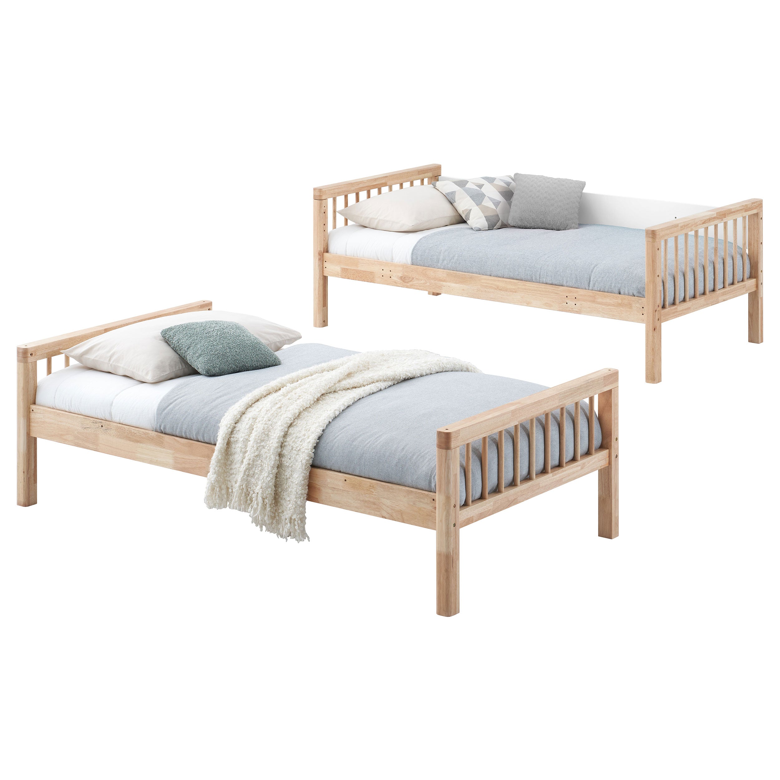 Dakota Wood Twin Over Twin Bunk Bed Natural — view 8