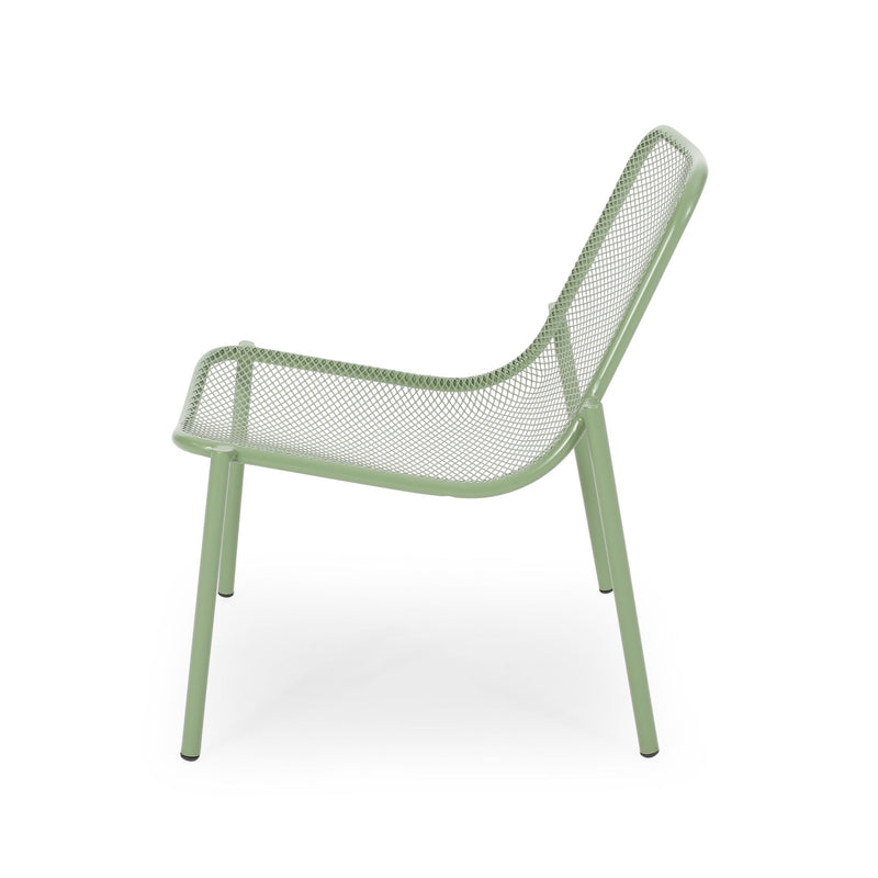 Outdoor Iron Chair With Mesh Design