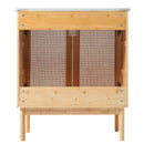 Bathroom Vanity Crafted From Natural Materials, Featuring Handmade Rattan Doors And Soft-Closing Mechanisms - Light Brown