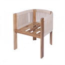 Matera - Patio Dining Chair (Set of 2) With Wraparound Back And Removable Cushion Cover - Teak / Beige