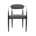 Modern Upholstered Dining Chair With Iron Frame