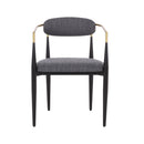 Modern Upholstered Dining Chair With Iron Frame