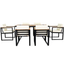 7 Pieces Outdoor Dining Set Patio Dining Table And Chair Set With And Removable Cushions For Patio