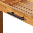 Bar Cart With Wine Bottle Holders, - Black