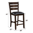 Urbana - Counter Height Chair (Set of 2) - Black PU & Espresso - Atlantic Fine Furniture Inc