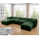 Contemporary Elegant White Chenille Sofa With Storage And Ottoman