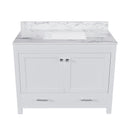 43" Bathroom Vanity, Multi Functional Cabinet - White