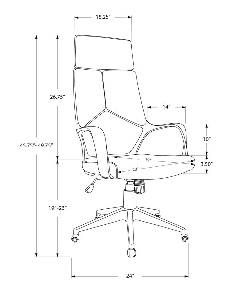 Office Swivel Chair, Adjustable Height, Ergonomic, Armrests, Contemporary & Modern