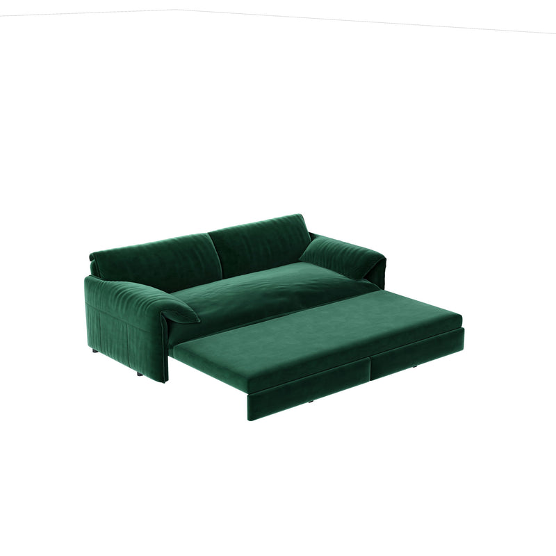Pull Out 3 In 1 Convertible Sleeper Sofa With Side Storage, Multi Functional