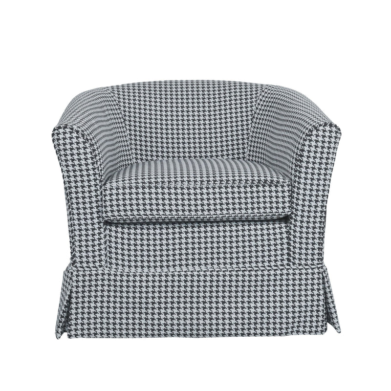 Zeniqua - Upholstered Velvet Swivel Chair With Loose Cover