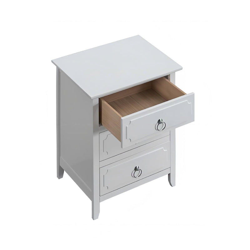 Daniel - 3 Drawer Nightstand - White