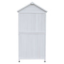 Storage Shed With Double Doors For Outdoor Garden Tool Organization - White