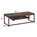 Bob - TV Stand - Weathered Oak & Black Metal