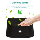 Artistic Vessel Sink With Faucet And Pop Up Drain - Matte Black