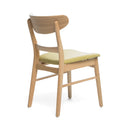 Mid Century Modern Dining Chair With Upholstered Seat And Wood Frame