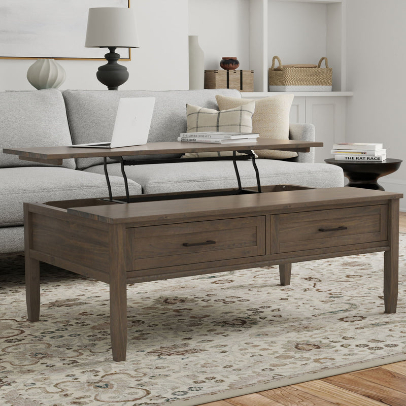 Ela - Lift Top Coffee Table - Smoky Brown