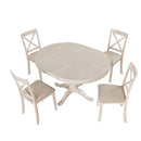 Modern Dining Table Set For 4, Round Table And 4 Kitchen Room Chairs, 5 Piece Kitchen Table Set For Dining Room, Dinette, Breakfast Nook