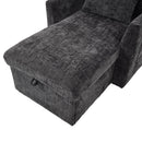 Multifunctional Chenille Recliner Sofa With Storage And Phone Bracket