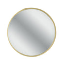 Modern Side Table With Mirror Top And Metal Frame - Gold / Clear