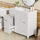 Bathroom Vanity With Ceramic Sink, Soft Close Doors, Adjustable Shelves