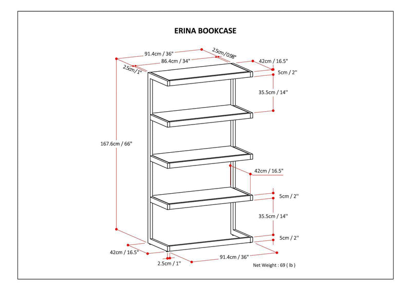 Erina - Handcrafted Bookcase