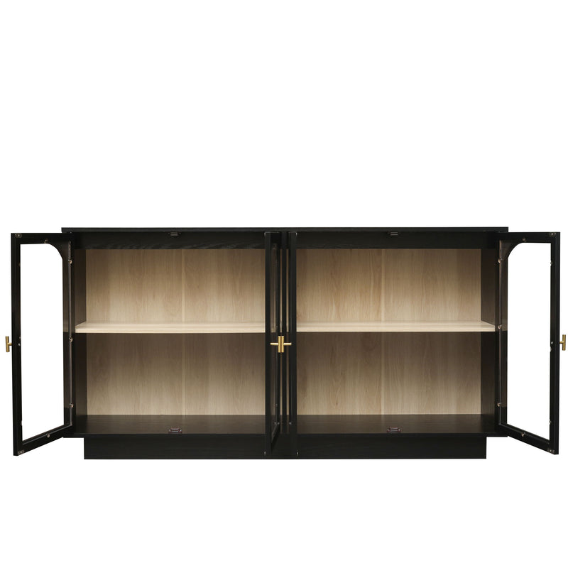 Storage Cabinet With Door For Living Room, Dining Room - Black