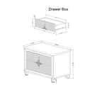 Uriuni - 5 Piece King Bedroom Set With LED Lighting And Panel Headboard - Gold / White