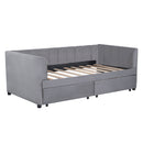 Upholstered Daybed With Ergonomic Design Backrest