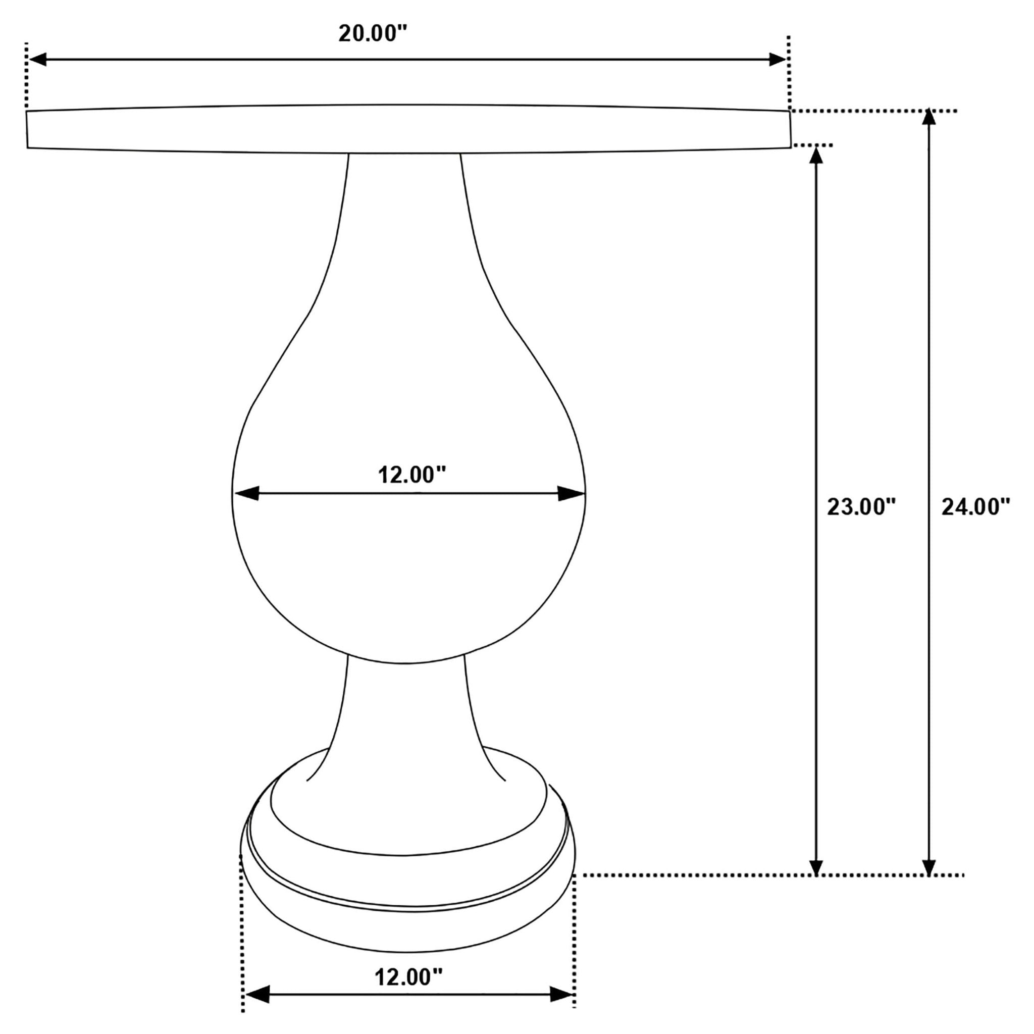 Dianella Round Pedestal Base Accent Side Table Black Stain - Atlantic Fine Furniture Melbourne FL