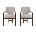 Upholstered Arm Dining Chairs (Set of 2)