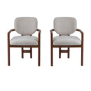 Upholstered Arm Dining Chairs (Set of 2)