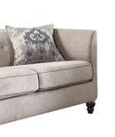 Cyndi - Velvet Sofa With 2 Pillows - Tan
