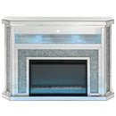 Noralie - 51" Fireplace With LED - Mirrored & Faux Diamonds