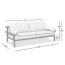 Zara - Dowel Frame Bolster Patio Deep Seating Sofa - Wheat Beige Axroma Olefin