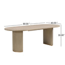 Modern Rustic Oval Dining Table With Double Pedestal Base