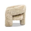 Avalon - Genuine Sheepskin Fur Split Barrel Back Accent Chair - Natural Blonde