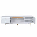 70" TV Stand With Drawers - White