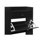 Allen - Rattan 2 Door 1 Drawer Cabinet Shoe Rack For Entrance