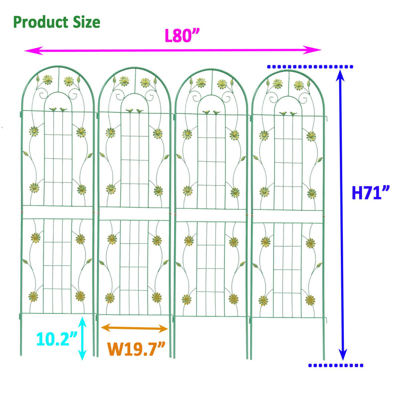 Metal Garden Trellis Rustproof Trellis For Climbing Plant Outdoor Flower Support