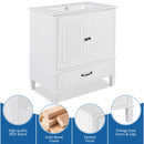 Vintage Style Bathroom Vanity With Sink, Multi Functional Storage, Soft-Closing Door