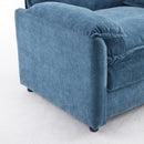 Oversized Reading Armchair With Thick Cushions, High Back Support