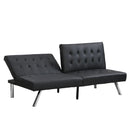 Contemporary Wood Frame Sofa Bed With Stainless Legs - Black