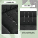 L Shaped Convertible Sectional Sofa 4 Seat Tufted Couch Set With Two Tone Adjust Legs Cloud Movable Ottoman
