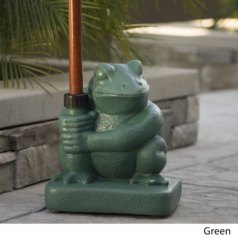 Whimsical - Frog Neptune Umbrella Base Concrete