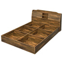 Hestia - Queen Bed With Storage - Walnut