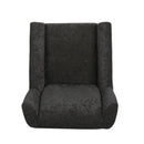 Contemporary Swivel Chair With Wingback Design - Black