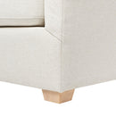 Ada - Flared Arm Contemporary Sofa With Lumbar Pillows - Flax White