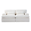 Double Chaise Lounge Chair, Oversized Upholstered Sleeper Cloud Couch